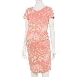 Maternity Sonoma Goods For Life® Everyday T-Shirt Dress -Sonoma Goods For Life Shop 6120641 Pink Floral