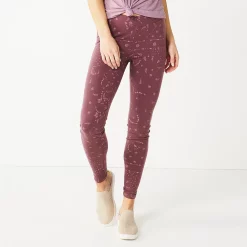 Women's Sonoma Goods For Life® Midrise Leggings -Sonoma Goods For Life Shop 6120748 Plum Geo Floral