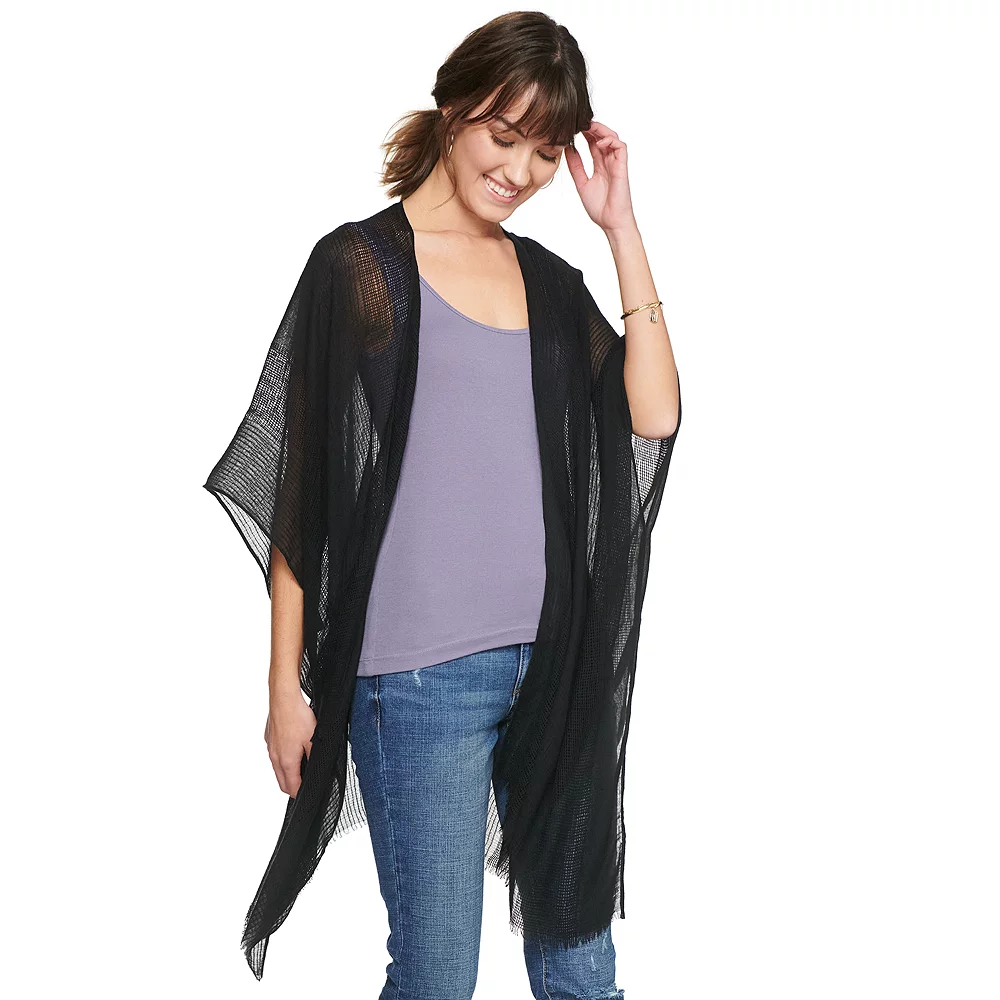 Women's Sonoma Goods For Life® Open Weave Ruana 1 Women's Sonoma Goods For Life® Open Weave Ruana